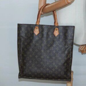 LOUIS VUITTON Monogram Sac Plat Hand Bag